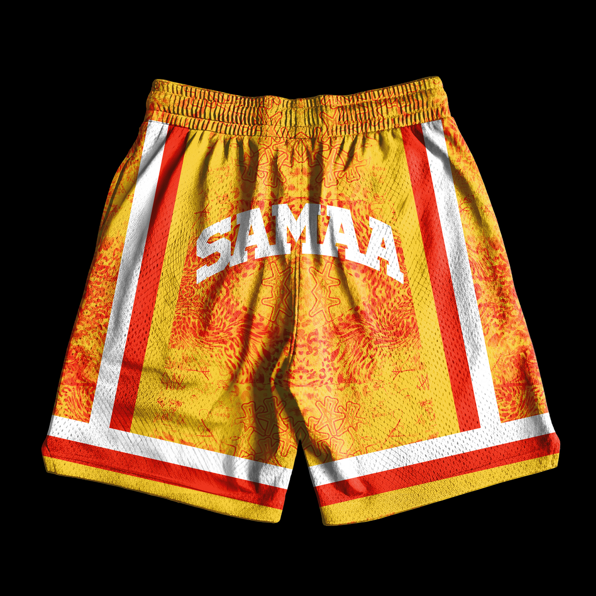 SAMAA SUMMER ORANGE BASKETBALL SHORTS